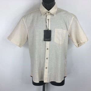 NWT Pantaloons Men's Size L Off White Shirt